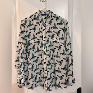APT. 9 brand women’s blouse with hummingbird size large.